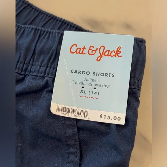 Cat & Jack, Boys, Navy, Cargo, Shorts. - Picture 6 of 10